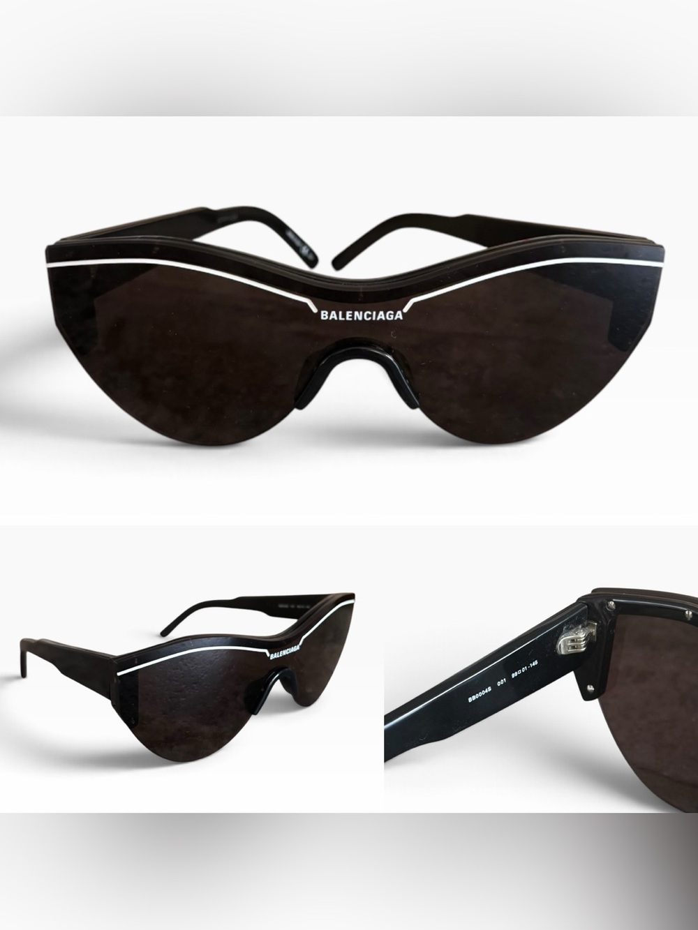 Balenciaga BB0004S Shield Sunglasses